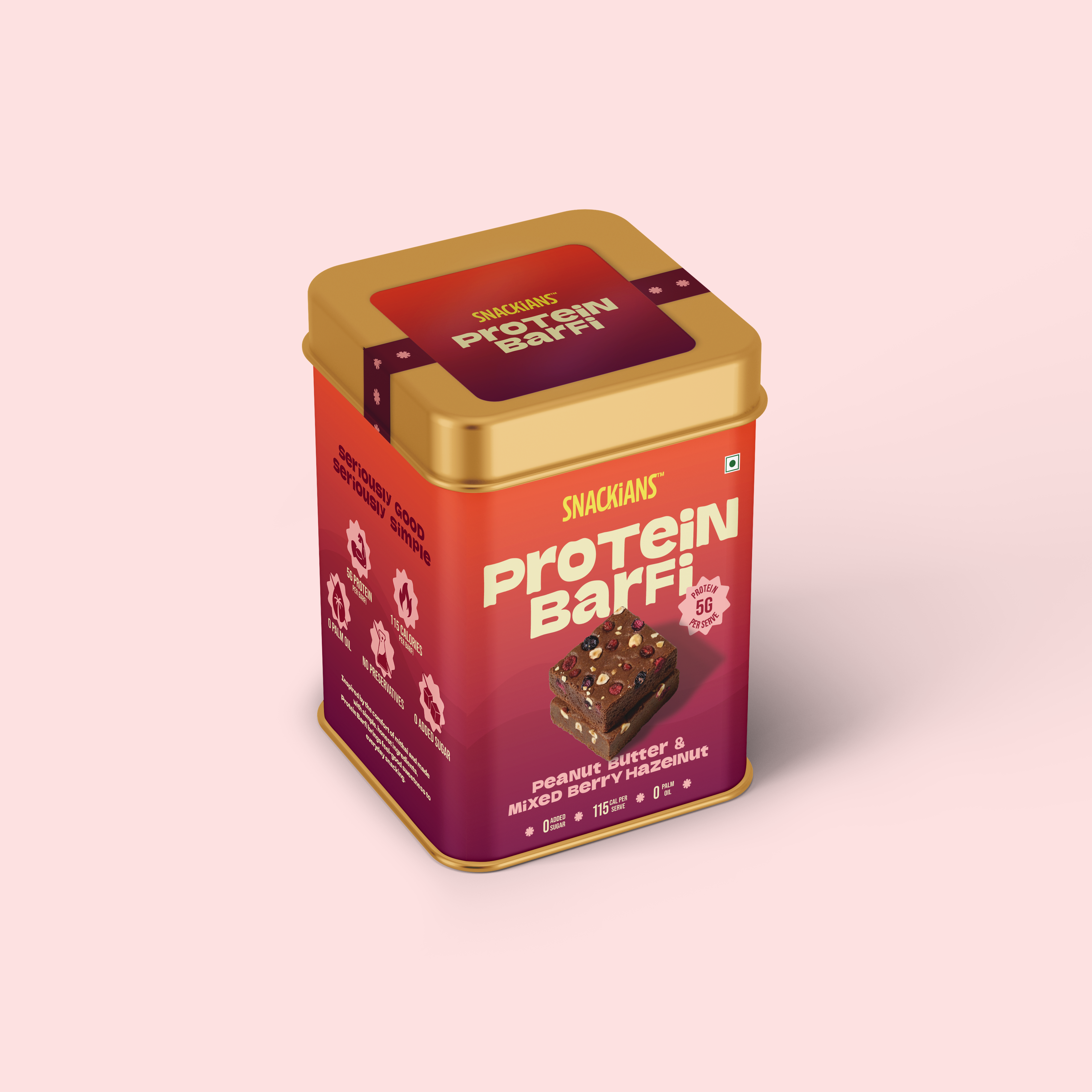 Snackians Protein Barfi (Mix Pack of 8)