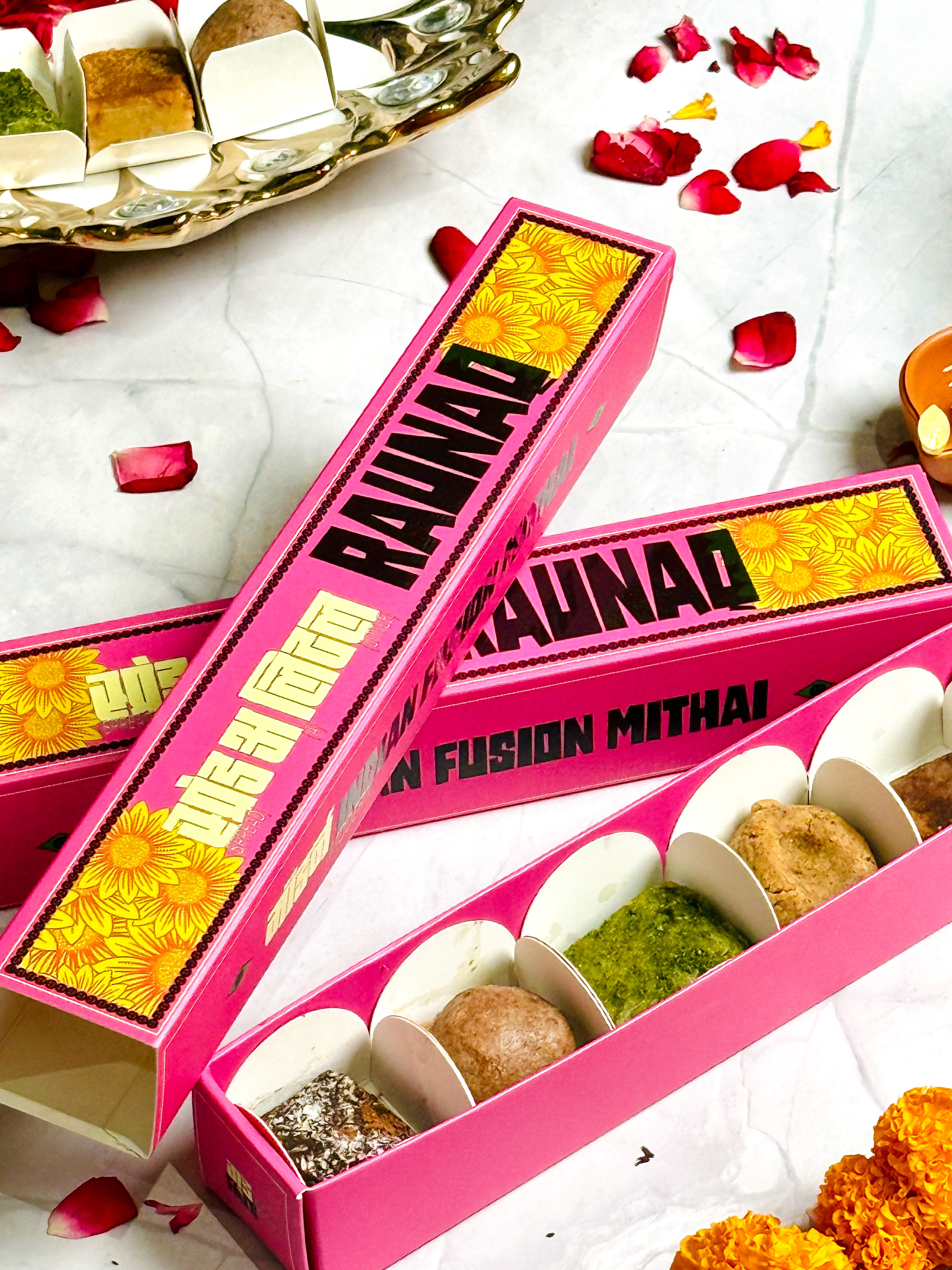 Raunaq mithai Pink Box Pack of 6