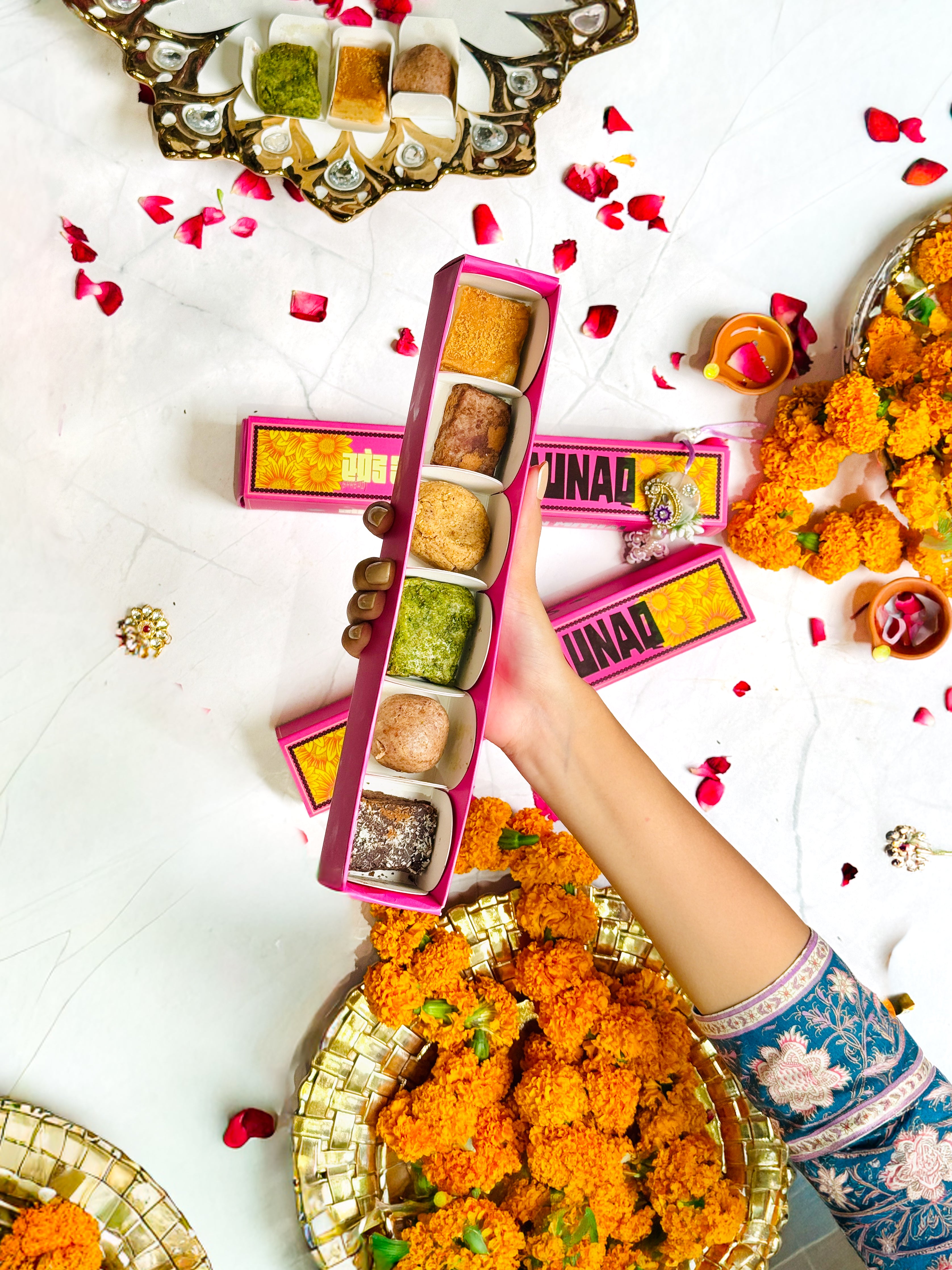 Raunaq mithai Pink Box Pack of 6